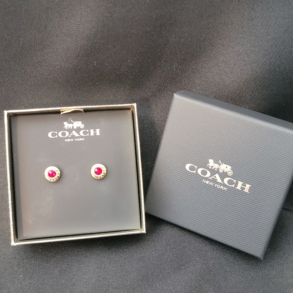 NWT Coach Circle Studs